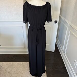 Daily Look Chic Black Off-Shoulder Women's Jumpsuit Small